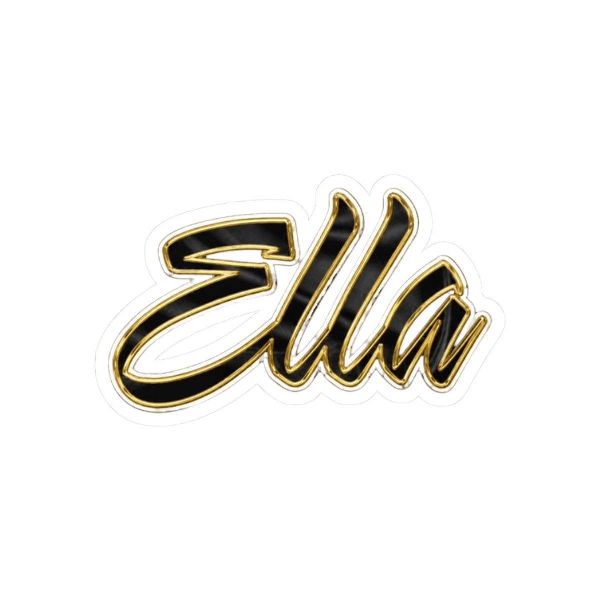 Ella black gold lettering decal sticker | Nieve Ella - alternate angle 3, merchandise