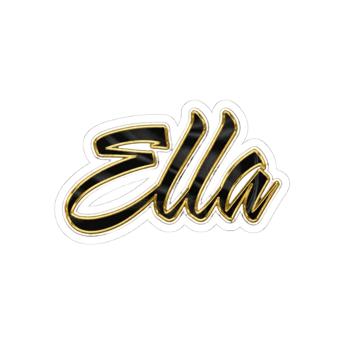 Ella black gold lettering decal sticker | Nieve Ella - alternate angle 1, merchandise